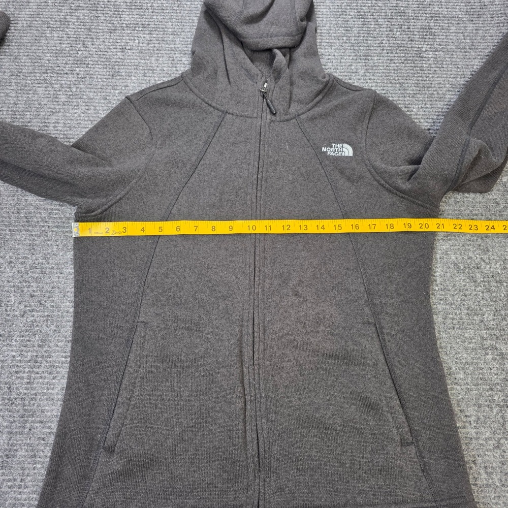 The North Face Full Zip Sweater Fleece Hoodie Women's Size L Gray Sherpa Lined - Picture 6 of 8
